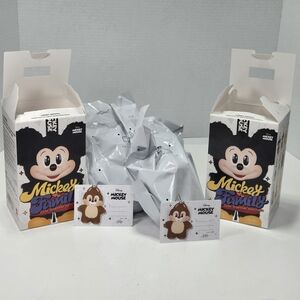 POP MART Disney Mickey Family Cute Together Chip & Dale Plush Keychains GET BOTH